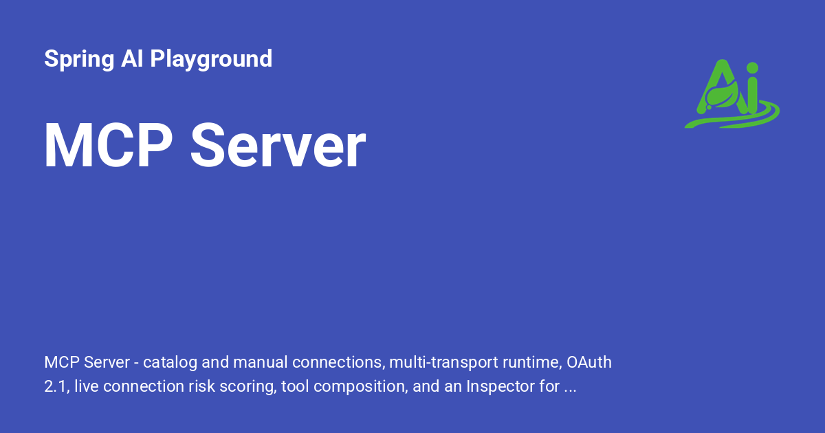 MCP Server - Spring AI Playground