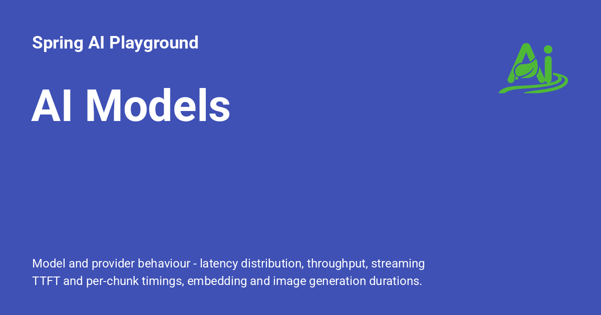 AI Models - Spring AI Playground