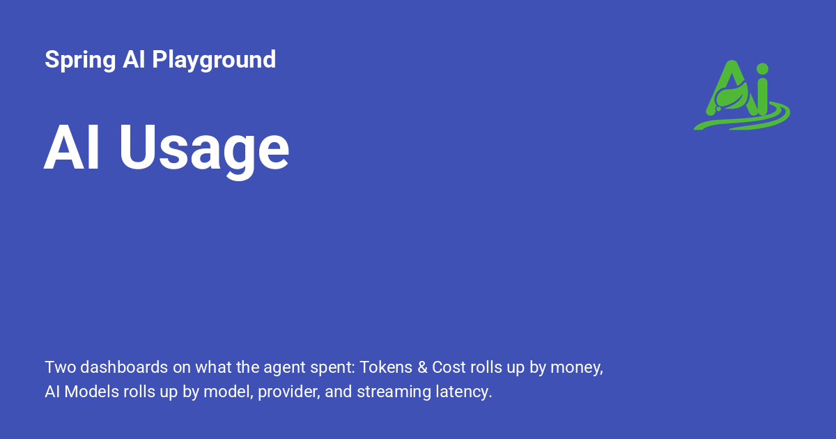 AI Usage - Spring AI Playground
