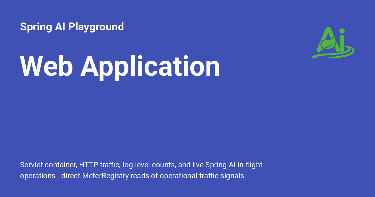 Web Application - Spring AI Playground