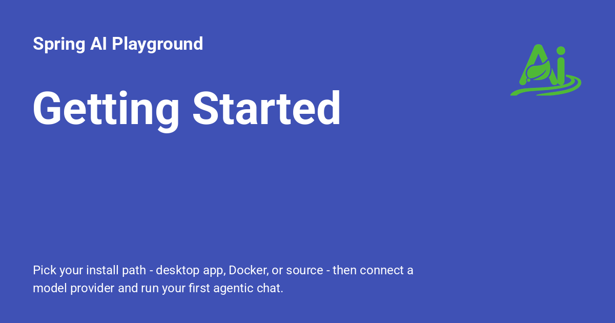 Getting Started - Spring AI Playground