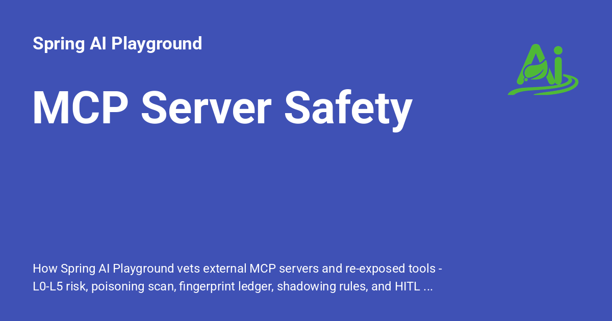 MCP Server Safety - Spring AI Playground
